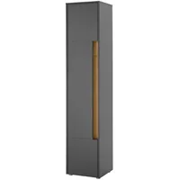 Furn.design Bad-Hochschrank, grau Eiche Wotan Holzwerkstoff, Nachbildung, 3 Fächer,
