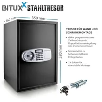 BITUXX Geldschrank Wandtresor Schranktresor Wandsafe Safe Tresor Aktentresor Möbeltresor
