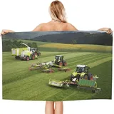 igyhuij Mähdrescher Strandtuch Groß 150x200 cm, Weich Schnell Trocknen Microfaser Handtücher, 3D Strandhandtuch Mähdrescher Badetuch Strandlaken Handtuch, Herren Frauen Badetücher