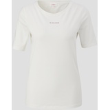 s.Oliver RED LABEL Shirt in Weiß - T-Shirt mit Label-Print, Weiss, 44