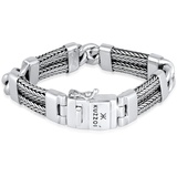 Kuzzoi Herren Gliederarmband Schlangenkette 925 Silber Herrenschmuck