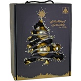 Riffelmacher & Weinberger Riffelmacher - Glaskugeln gold, Durchmesser 6 cm, 24 Stück im Koffer, PVC-frei, Baumschmuck, Weihnachtsbaum, Dekoration, Weihnachten