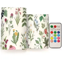 Mnsruu Flammenlose Stumpenkerzen, flammenlose LED-Kerzen mit Fernbedienung, batteriebetriebene LED-Teelichter, Farbwechsel, für Heimdekoration, Geschenke