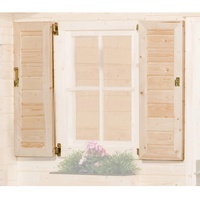 Weka Fensterladen für Gartenhäuser, Holz - beige