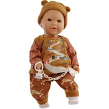 Schildkröt Puppen GmbH Puppe Lenchen 37 cm Malhaar braune Schlafaugen Kleidung Safari Look