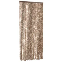 VidaXL Fliegenvorhang Beige und Dunkelbraun 90x200 cm Chenille