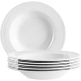 Mäser Suppenteller Set, Porzellan Arlona Weiß