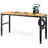 Vevor Höhenverstellbare Werkbank 122 x 61 x 72 - 97 cm Spanntisch, 900 kg Gewichtskapazität Arbeitstisch, Braun Klappbare Werkzeugbank aus Kaltgewalzter Stahl, Multifunktionswerktisch für Werkstatt