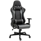zaewry Vinsetto Ergonomischer Bürostuhl Kunstleder Schwarz