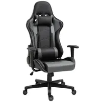 zaewry Vinsetto Ergonomischer Bürostuhl Kunstleder Schwarz