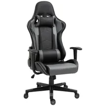 zaewry Vinsetto Ergonomischer Bürostuhl Kunstleder Schwarz