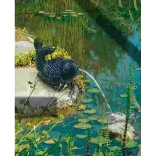 HEISSNER Teichfigur mit Speierfunktion Fisch 18 x 16 x 13 cm