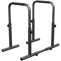 Gorilla Sports Dip Barren - Verstellbar, Parallettes, Dip Station, Fitness Push Up Stangen, schwarz NO SIZE