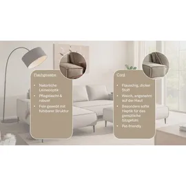 OTTO home Eckcouch 2-Sitzer Dunkelgrün