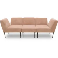 DOMO collection Sofa-Eckelement DOMO COLLECTION "700010 Lieferzeit nur 2 Wochen, auch einzeln stellbar" Polsterelemente Gr. Cord, rosa (rose) Modul - als Ecke oder Abschluss einsetzbar, Cord-Bezug