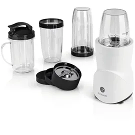 KOCHWERK Smoothie Maker Set 12-teilig Mixer Weiß mit 8 Funktionen inkl. To-Go Deckel