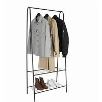 Relaxdays Garderobenständer 151 x 60 x 34,5 cm Schwarz