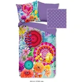 Muller Textiles hip Wendebettwäsche »Vitori«, Mako-Satin, 135x200, Reißverschluss, Wendeoptik, Mandala, Bunt, Lila bunt