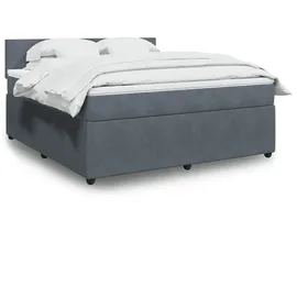 vidaXL Boxspringbett 180 x 200 cm Dunkelgrau
