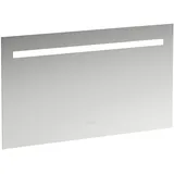 Laufen Leelo Spiegel mit integrierter horizontaler LED-Beleuchtung, Aluminiumrahmen, 1200 mm, Version mit 3 Touch Sensorschaltern