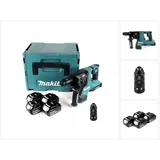 Makita DHR 281 M4J Brushless Akku Bohrhammer 28 mm 2x 18 V für SDS-PLUS mit Schnellwechselfutter im Makpac + 4x 4,0 Ah Akku - ohne Ladegerät