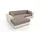 Fun Möbel Couchgarnitur SARRA Beige- Braun mit Schlaffunktion Ottomane Links - Beige