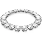 Swarovski Millenia Halskette, Übergroße Kristalle, Oktagon-Schliff, Weiß, Rhodiniert