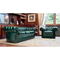 JVmoebel Chesterfield-Sofa, Chesterfield 3+1 Sitzer Garnitur Sofa Couch grün