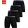 BENCH Langer Boxer schwarz M 4er Pack