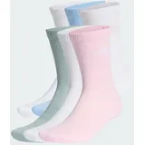 adidas CUSHIONED CREW SOCKEN 6ER-PACK rosa|weiß|blau 35/36