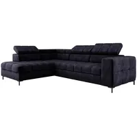 XXL Ecksofa Couch mit Schlaffunktion, Schlafsessel mit Bettfunktion L Form, Big Sofa, Schlafsofa mit Bettkasten, Ecksofa mit Schlaffunktion 280 cm breit, Sofa mit Schlaffunktion (Links, Cloud 79)