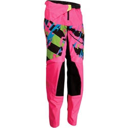 Moose Offroad Agroid, Textilhose Kinder - Neon-Pink/Neon-Grün/Neon-Blau/Schwarz - 22