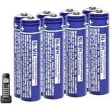 300mah NI-MH Akku AAA für Gigaset Mobilteile, 300mAh Akku AAA für Telefon, 1,2 V Batterien Wiederaufladbar für Panosonic schnurlose Telefone, 8 Stück