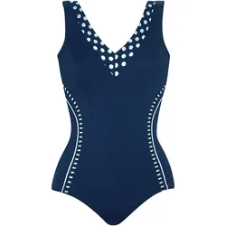 Badeanzug Damen - Schwimmen - Basic dunkelblau 50 D