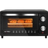 Woltu Minibackofen 10 Liter Schwarz