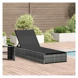 vidaXL Sonnenliege 69 x 200 x 27 cm Grau