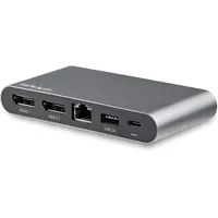 Startech StarTech.com USB C Dock, 4K Dual Monitor DisplayPort, Mini Laptop Docking Station, 100W PD 3.0 - GbE, - DP Alt Mode Switch