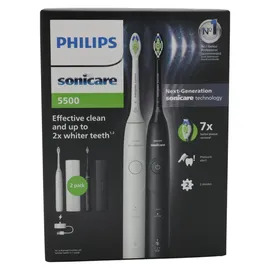 Philips Sonicare 5500 HX7119/02 weiß + 2. Handstück schwarz
