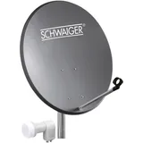 Schwaiger 60cm anthrazit + Twin LNB