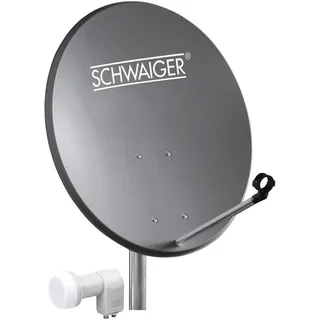 Schwaiger 60cm anthrazit + Twin LNB