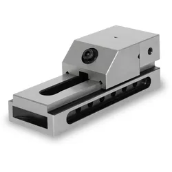 EBERTH Niederzugschraubstock 50 mm, Spannweite 65 mm, aus robustem Stahl, präziser Profi-Schraubstock für Werkstatt und Feinarbeiten