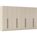 Rauch Kleiderschrank RAUCH "Drehtürenschrank Schrank Garderobe Wäscheschrank Schlafzimmer AVOLA", beige (beige (champagner)), B:360cm H:229cm T:54cm, Holzwerkstoff, Schränke, Kleiderschrank, mit hochwertigen Stangengriffen in Schwarz aus Metall MADE IN GERMANY,
