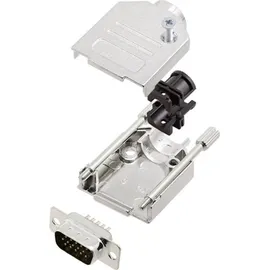 AMPHENOL L17DTZK09+L717HDE15P D-SUB Stiftleisten-Set 180° Polzahl: 15 Lötkelch 1St.