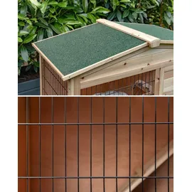 LIONTO Kleintierstall 98 x 54 x 100 cm braun
