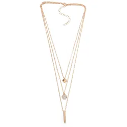 Ketten-Set "Layla", Damen, Gr. one size, Metall, gold, COLLEZIONE ALESSANDRO, Basic, Halsketten, mit funkelnden Glassteinen