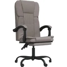 vidaXL Bürostuhl mit Liegefunktion Polyester Taupe