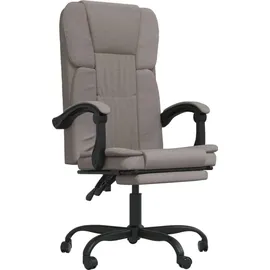 vidaXL Bürostuhl mit Liegefunktion Polyester Taupe