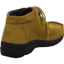 WOLKY Seamy Moc Bootie 0625311-940, Antique Nubuckleder, Mustard (senfgelb) für Damen, gelb, Größe 41 EU