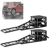 Vevor Air tragbare Autohebebühnen 2 Stk. 5 t, max. Hubhöhe 32 cm, pneumatische Rampenheber mit Luftfederung & Radkeile & Verlängerungsrampen & erhöhte Säulen, für Limousinen SUVs Pickups