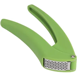 Kuhn Rikon Easy Clean Knoblauchpresse, grün, Knoblauchschneider mit ergonomischen Griff, weniger Kraftaufwand, schneidet fein